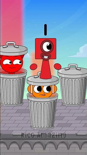 Sprunki NumberBlocks OC One Play Music Garbage Bin | Sprunki