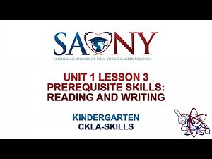 Kindergarten CKLA Skills - Unit 1 Lesson 3 Prerequisite Skills: Reading and Writing