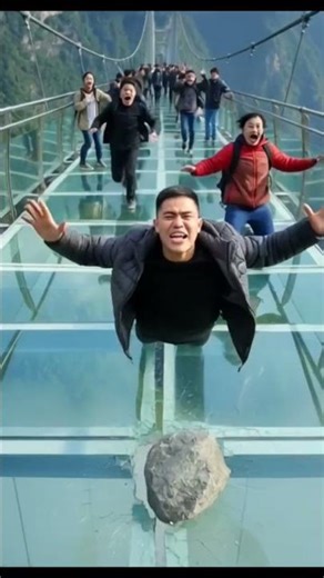 This AI Glass Bridge Failed the Rock Test 😂💥