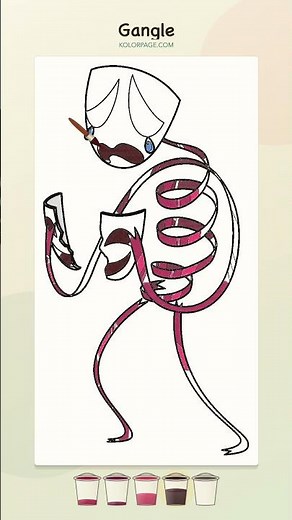 Gangle Coloring Page | The Amazing Digital Circus Art #Shorts