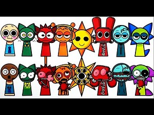 Sprunki New Coloring Pages/How to Color All Incredibox Sprunki