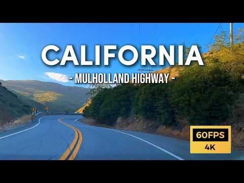 Legendary Mulholland Highway Drive | 4K 60FPS | Scenic California Santa Monica Mountains