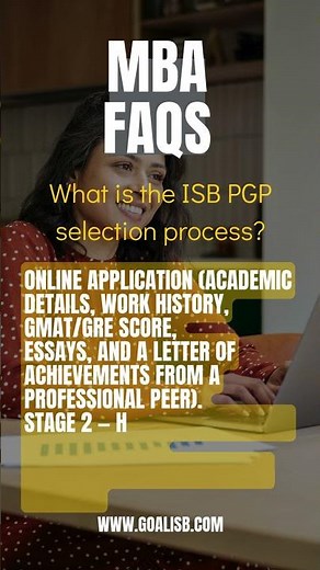 What is the ISB PGP selection process?