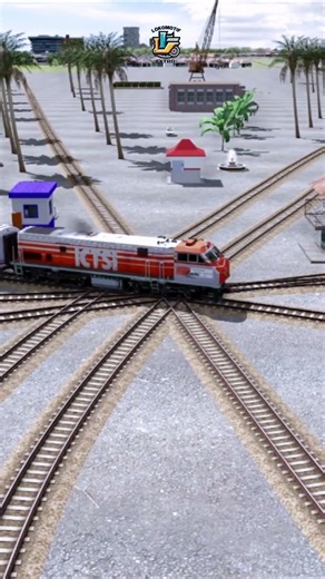 Long Train Passes Fast on Crossing Tracks #train #railway #railroad #automobile