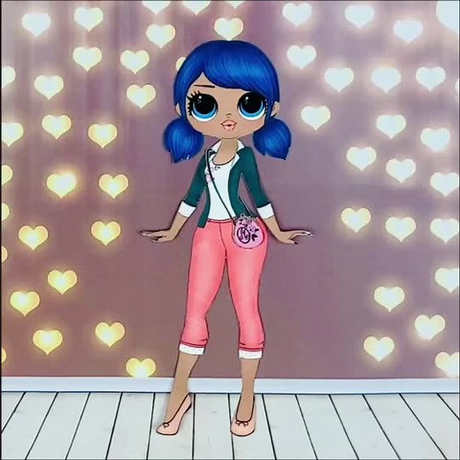 Miraculous Ladybug Nail Art Paper Doll Tutorial