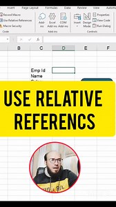 49 reactions · 22 shares | Why we use relative references during recording Marcos in Excel #xlmaza #reelsfb #reelsviral #ExcelTricksAndTips #facebookreel #exceltricks #inshot #exceltips #Excel #mswordtricks | S. Gohar Rehman Tajak | Facebook