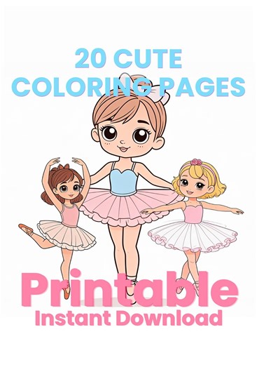 Ballerina Coloring Pages for Kids | Ballet PDF Book (instant Download) - Etsy Australia