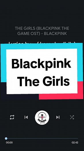 Blackpink The Girls Karaoke with Backing Vocal and Lyrics