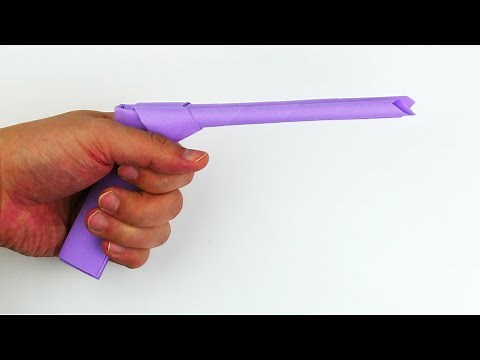 Cómo hacer una pistola de origami de papel. [Origami armas fáciles sin cinta]