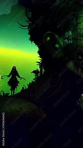 Surreal Cyborg Woman with Dystopian Cityscape Digital Art