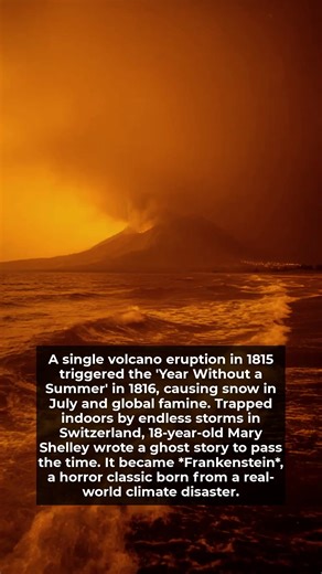 8.8K views · 174 reactions | One volcano caused a climate disaster and inspired one of the most famous horror stories ever written. | The History Page | Facebook