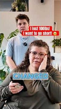 Cutting her hair short after transformative weight loss!