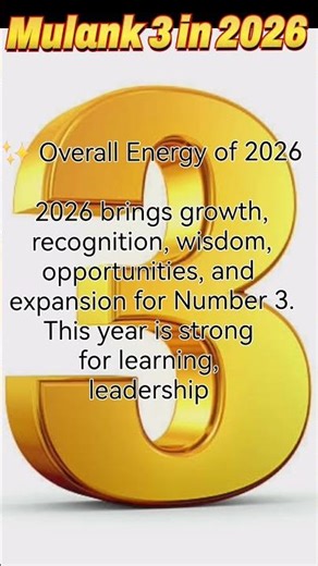 mulank 3 prediction for 2026 #numrologyreadings #mulank1 #numrologist#predictions #2026