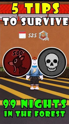 5 ULTIMATE TIPS to SURVIVE 99 NIGHTS in THE FOREST - ROBLOX