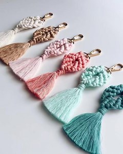 Macrame keychain tutorial #pattern #fypシ #macrame #video #viralreels #design | Home Decoration