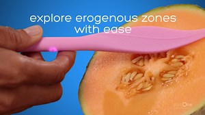 plusOne Discreet Vibrating Feather Soft Touch Tickler, 5 Vibration Settings, 7.1in., Waterproof