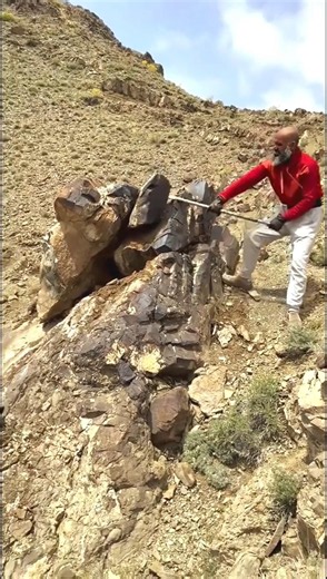Mountain Stone Mining 💎 #shorts #quarry #viral