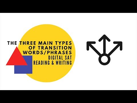 DSAT R&W: The Three Main Types of Transition Words/Phrases