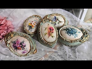 Decoupage easter eggs ♡ Goose eggshells