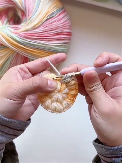 🧶 How to Crochet Puff Flower Motif | Easy Handmade Tutorial