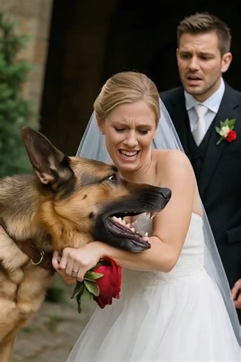During the wedding, the dog suddenly bit the bride’s hand: when the groom understood why the dog did it, he canceled the wedding 😱😱 That day was supposed to be perfect: flowers, music, guests in elegant suits, and the bride’s sparkling white dress. The groom looked happy, beside him his loyal dog Roy, whom he had trained to accompany him everywhere. Roy was a calm, gentle dog, a true friend whom the man even considered a family member. But the bride clearly did not like Roy. She grimaced when 