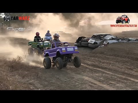 Modified Gas Mini Monster Trucks ATV Power Wheels Racing At Monster Truck Shootout Imlay Fair
