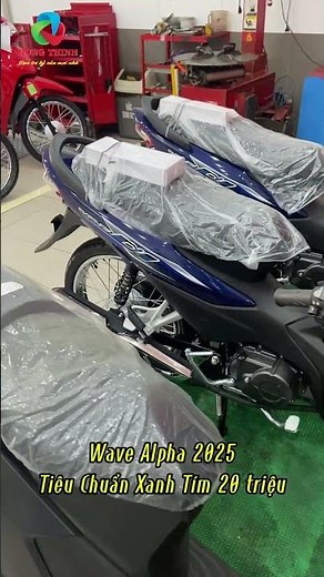 Wave Alpha 2025 Xanh Tím Than mới nhất tháng 03/2025. Giá Xe Wave mới #wavealpha #motor17