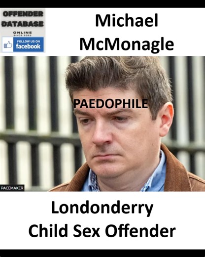 In 2025, the Offender Database recorded that Michael McMonagle, then 44, a former Sinn Féin press officer, was sentenced for breaching his monitoring requirements following a prior imprisonment for child sex crimes. | Offender Database