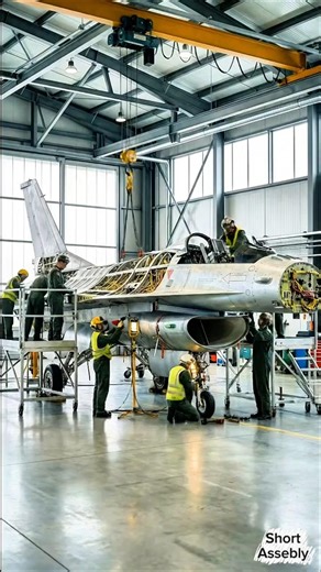 F16 Fighter Jet Assembly Timelapse #animation #shorts