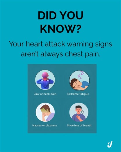 The U® on Instagram: "PSA: Heart attacks can be sneaky — especially in women. Symptoms can include: ⚠️ Jaw or neck pain ⚠️ Extreme fatigue ⚠️ Nausea or dizziness ⚠️ Shortness of breath Your heart is your body’s engine — and should be treated with care. That is why at The U, we focus on strengthening your heart through safe, customized workouts and nutrition, delivered exclusively through our Heart Health PrescriptFit®️ On Demand program available in our app. Wondering if it's the right fit for y
