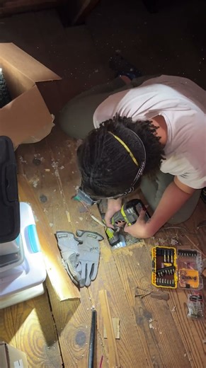 Installing a fan bracket. #homeoffice #diy