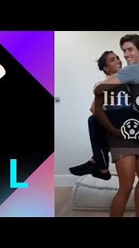 Strong girl lift carry a boy😱😱