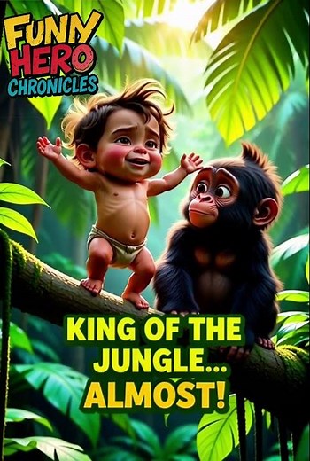 Baby Tarzan tries his FIRST YELL! 🌿🦍 | Diaper Chronicles #shorts
