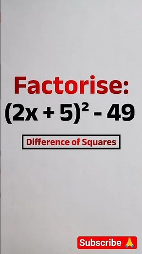 Factorisation Tricks #maths #algebra #mathstricks #mathshorts #factorization #algebratricks #exam