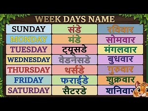 7 Days of the Week for Kids | Sunday Monday | Days Name in English | Week Days Learning for Children