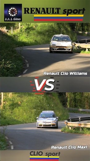 RENAULT CLIO WILLIAMS vs RENAULT CLIO MAXI. #renaultclio #automobile #racing