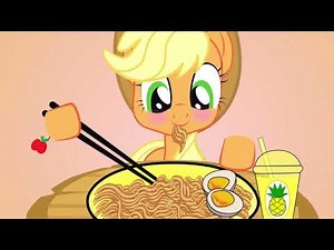 Applejack eating noodles | Mukbang animation #kvakafan #mukbang #animation