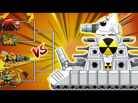 EPIC BATTLES of White Sprunki KV 44 Rocket VS Monster Tank! - Cartoons About Tanks