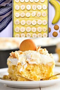 13K views · 76 reactions | This banana pudding cake recipe is truly the perfect combination. The banana pudding and fresh bananas make it light and fruity. But the cake and use of pudding makes it creamy and moist. Think, banana cream pie, in a poke cake form! https://spaceshipsandlaserbeams.com/banana-pudding-cake/ | Spaceships and Laser Beams | Facebook
