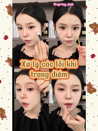Xử lý các lỗi khi trang điểm ✨ #douyin #tiktok #beauty #makeuptutorial #makeup #learnontiktok #beautytips #tipsmakeup #trangdiem #lamdep