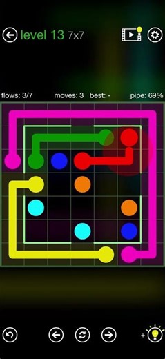 Flow Free - Walls - Courtyard Pack - Level 13 (7x7)