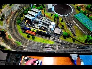 N scale train layout with turntable 2