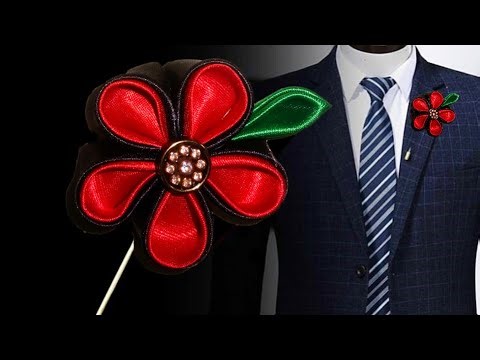 Diy Stunning flower lapel pin from common fabric