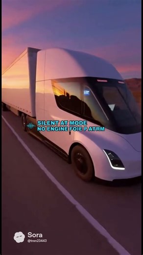 Tesla Semi Silent at 80 mph: No Engine Noise? 😱🚛 #teslasemi #automobile #futurescenario