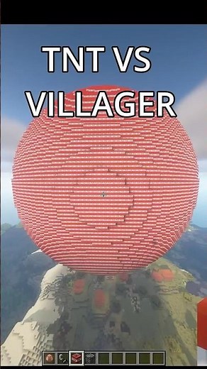 Can a Villager Survive 10,000 TNT?! 🤯 #minecraft