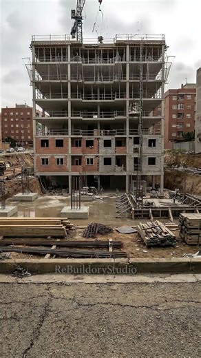 High-Rise Apartment Construction Timelapse | From Empty Plot to Finished Tower #shorts #ytshorts