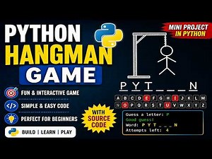 Python Hangman Game Tutorial | Mini Project in Python with Source Code for Beginners
