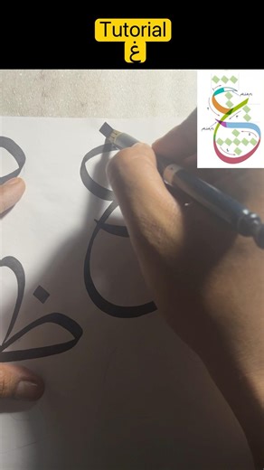 Tutorial huruf غ yang benar #kaligrafiart #belajarkaligrafi #tutorialkaligrafi #kaligrafitutorial
