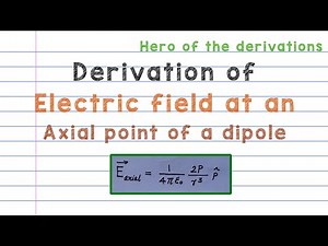 Derivation of Electric field at an Axial point of a dipole • HERO OF THE DERIVATIONS.