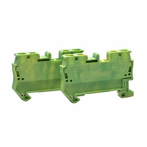 [Hot Item] St 4mm2 Spring Type Push in DIN Rail Ground Earth Terminal Blocks